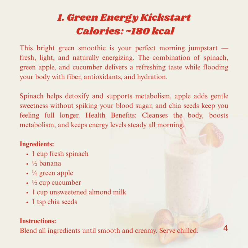 30-Day Weight Loss Smoothie Plan